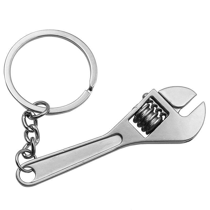 Mini Metal Adjustable Wrench Key Chain Gift Men Father