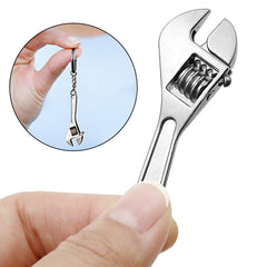 Mini Metal Adjustable Wrench Key Chain Gift Men Father