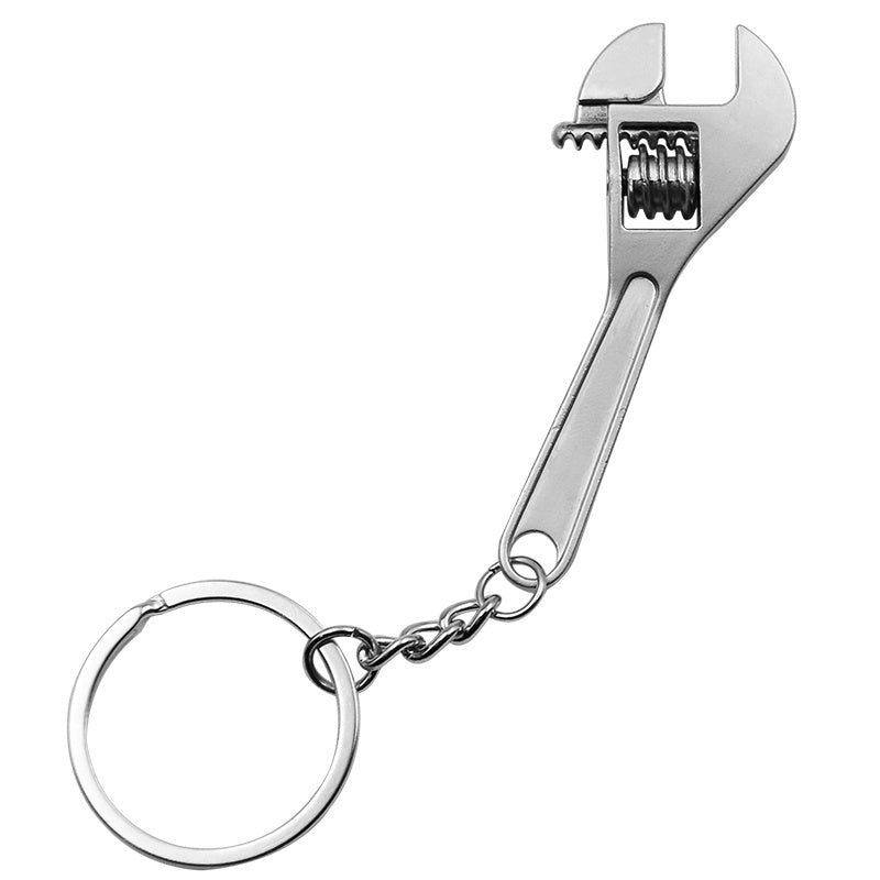 Mini Metal Adjustable Wrench Key Chain Gift Men Father