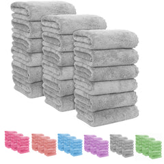 6pcs Microfiber Hand Towel Set Coral Velvet Highly Absorbent Quick Drying