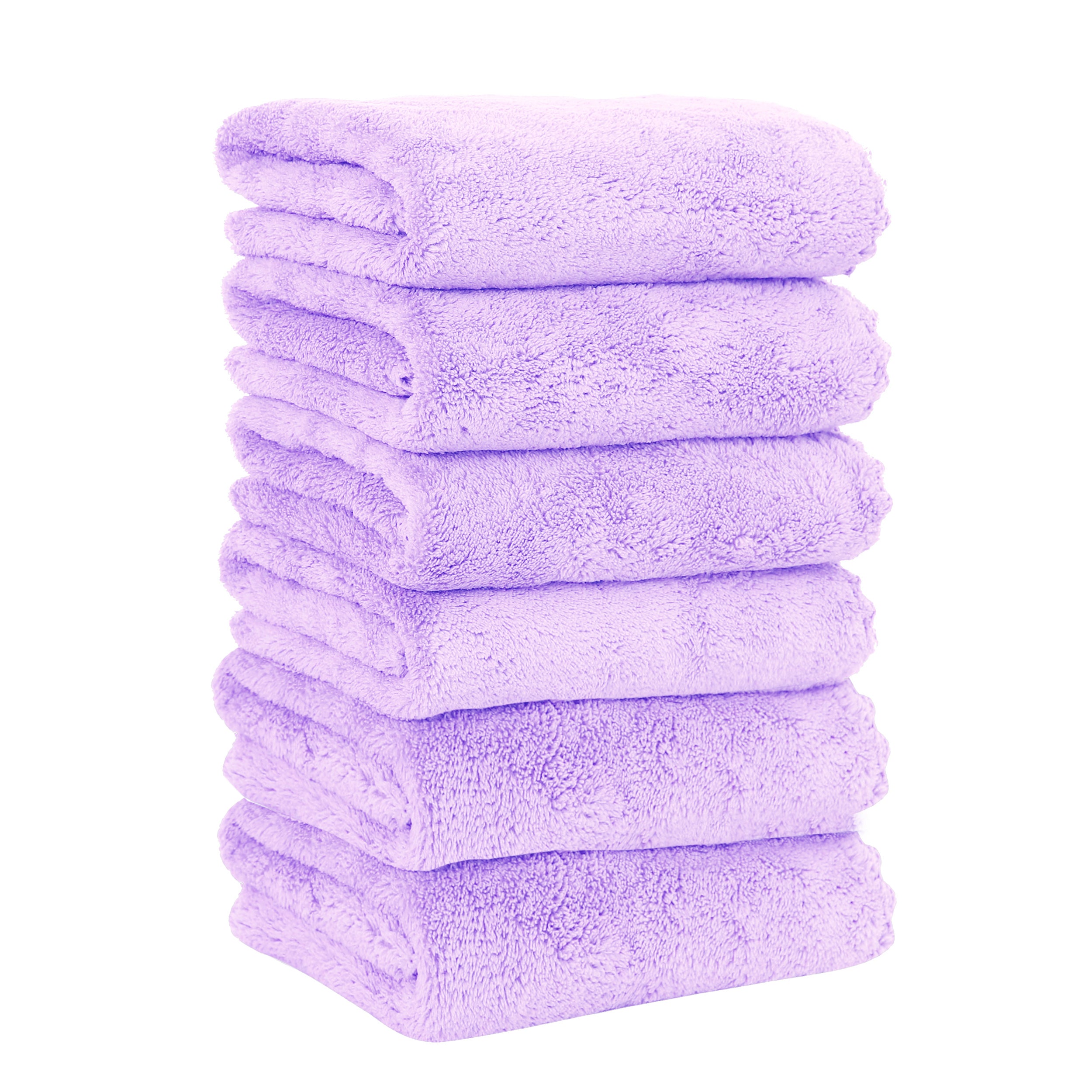 6pcs Microfiber Hand Towel Set Coral Velvet Highly Absorbent Quick Drying