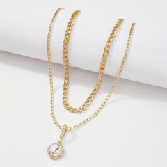 Double Layer Necklace Clavicle Chain Jewelry Gift Women