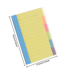 1pc 60 Ruled Notes Divider Sticky Notes Tabbed Self Stick Lined Note Pad Assorte