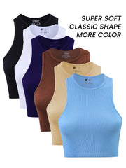 Solid High Stretch Sleeveless Fitness Top Women's Activewear