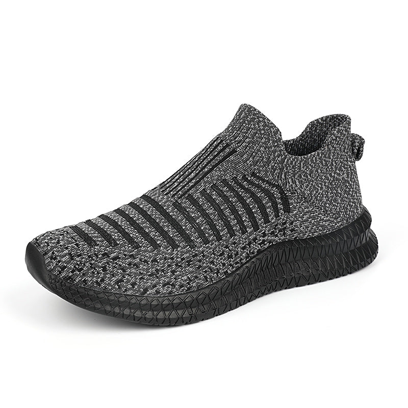 Women's Striped Mesh Slip-On Sneakers for Outdoor Activities