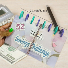 8 Ring Binder Cover 52 Week Savings Challenge Savings Binder