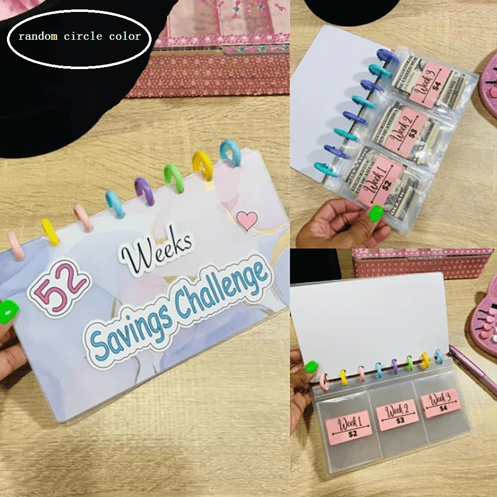 8 Ring Binder Cover 52 Wk Savings Challenge Savings Binder