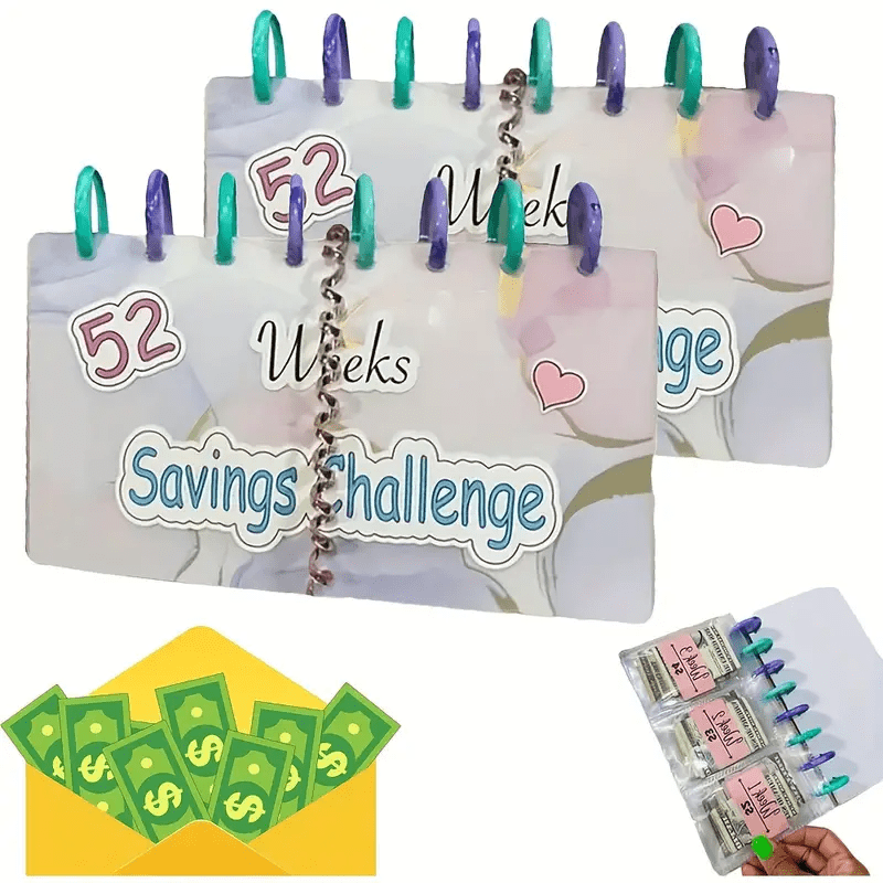 8 Ring Binder Cover 52 Week Savings Challenge Savings Binder