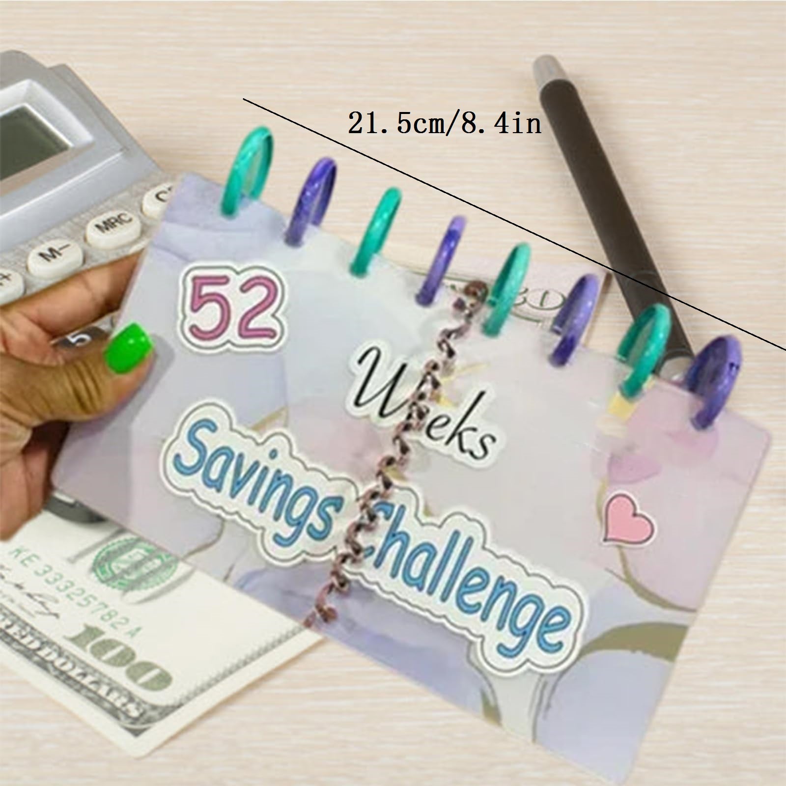 8 Ring Binder Cover 52 Week Savings Challenge Savings Binder