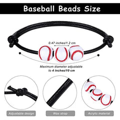 12 Pack Baseball Bracelets for Sports Birthday Parties & Favors