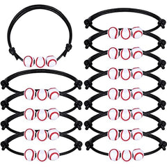 12 Pack Baseball Bracelets for Sports Birthday Parties & Favors