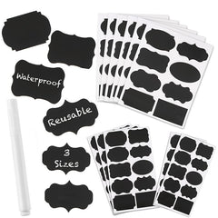 40 Pcs Reusable Waterproof Chalkboard Label Stickers with Chalk Marker