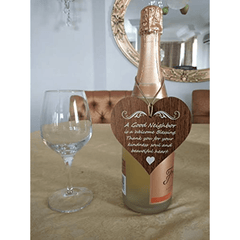Good Neighbor Wooden Heart Hang Tag Sign Gift