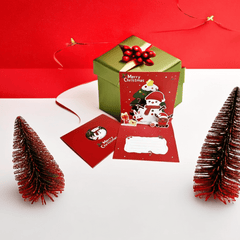3D Folding Christmas Greeting Card Festive Decoration Home Office
