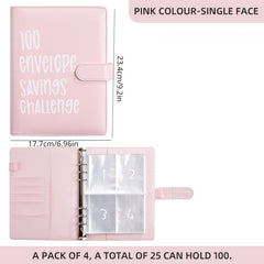 100 Envelope Challenge Couple Budget Notebook