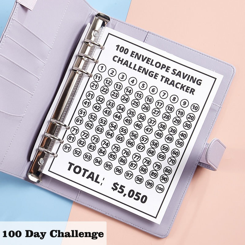 100 Envelope Challenge Couple Budget Notebook