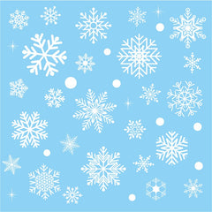 Snowflake Window Stickers Set - Christmas Winter Door Decoration