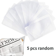 Portable 3X Magnifying Glass Credit Card Size Pocket Magnifier