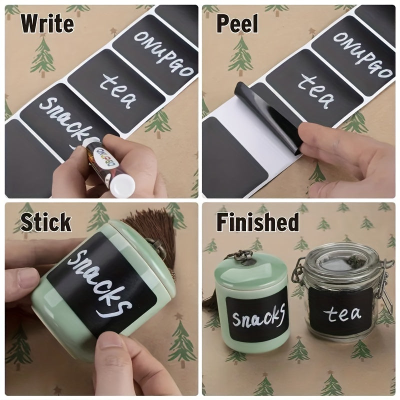 Chalkboard Labels Waterproof Reusable Blackboard Stickers For Mason Jars