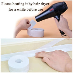 1pc PVC Self Adhesive Waterproof Sealing Strip Tape for Bathroom Shower Sink