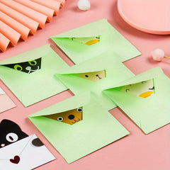 9pcs Animal Cartoon Birthday Greeting Cards Postcard