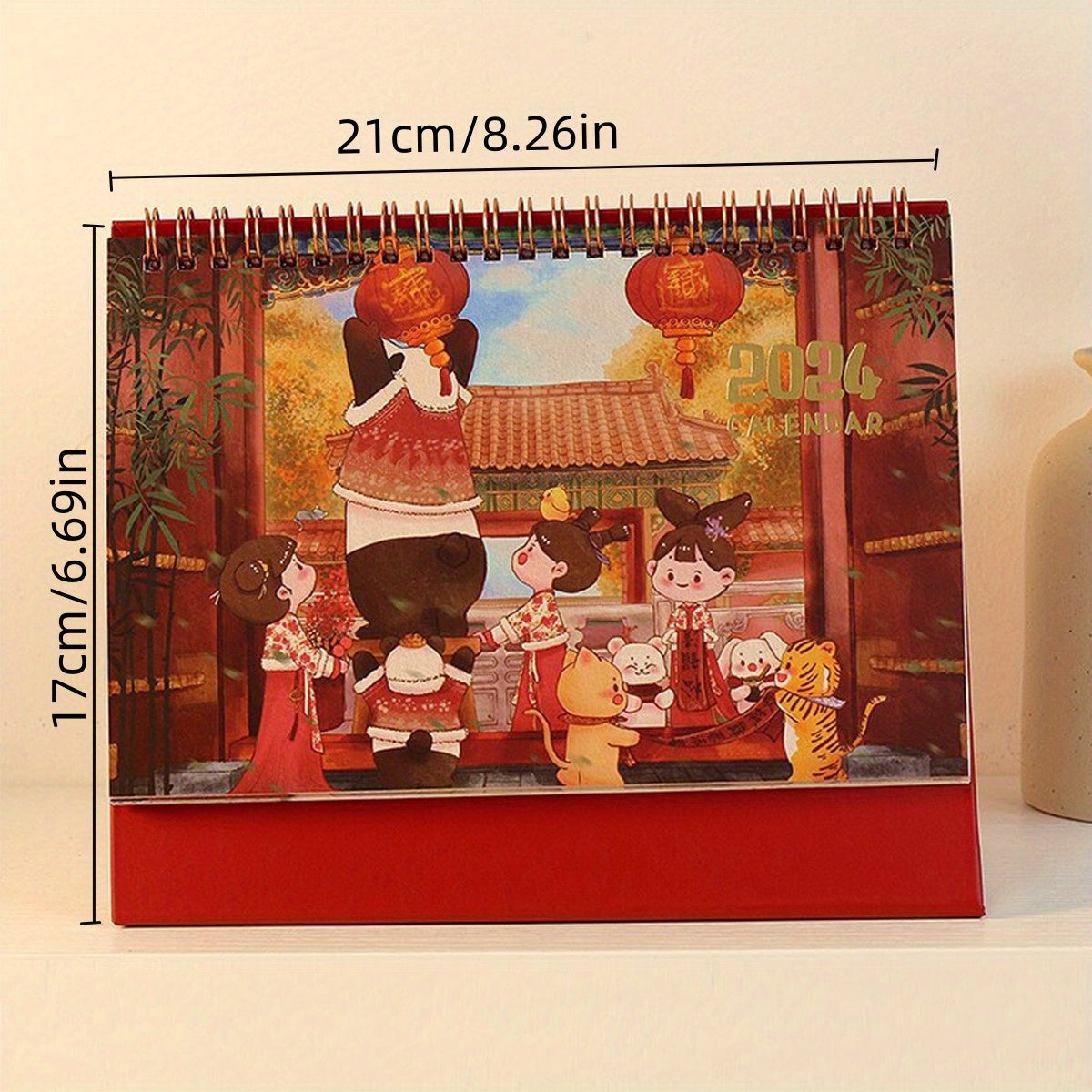 Cute Panda Desktop Calendar Monthly Yearly Planner for Office School
