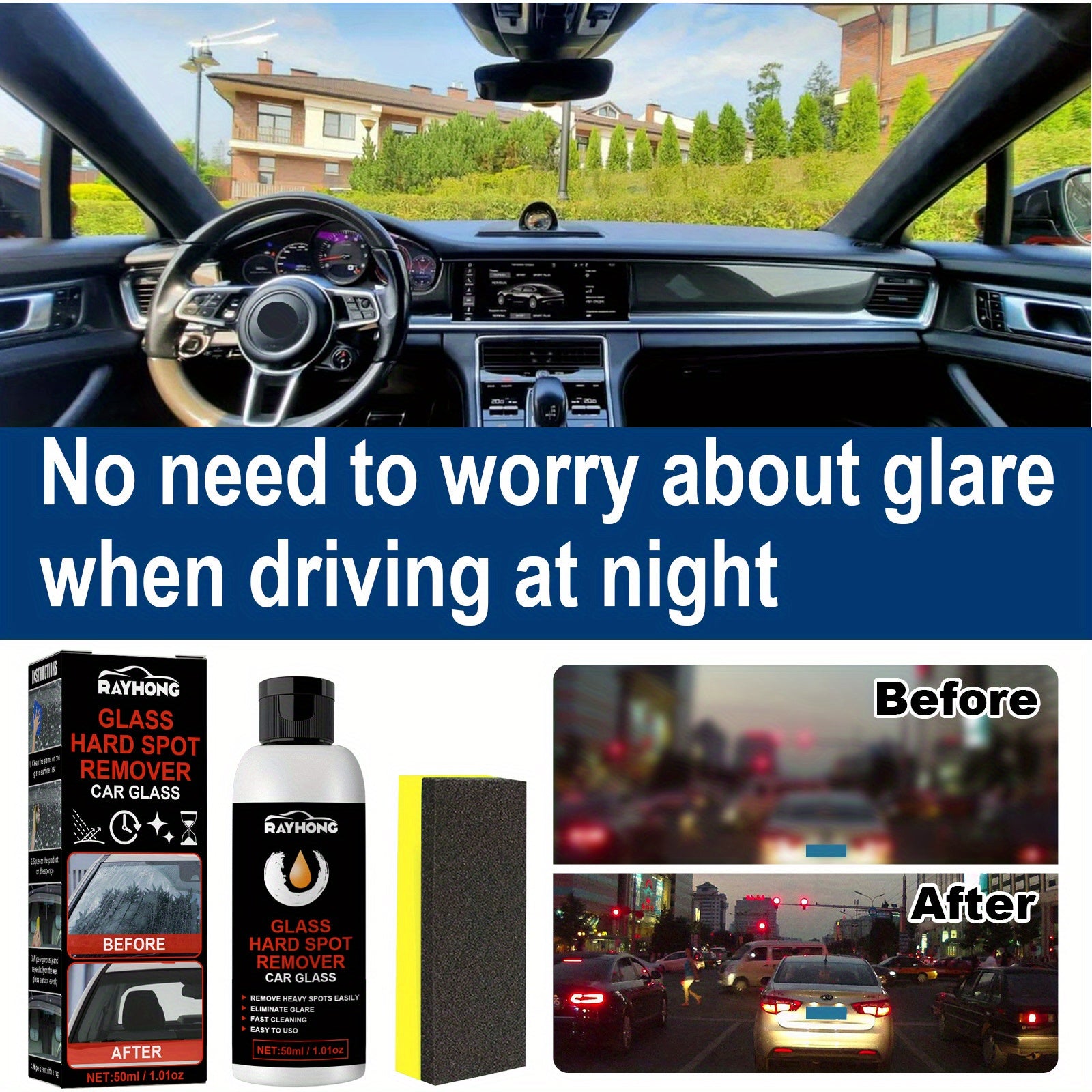 Car Glass Deep Cleaning Buffing Paste - Scratch Repair Clean Gloss