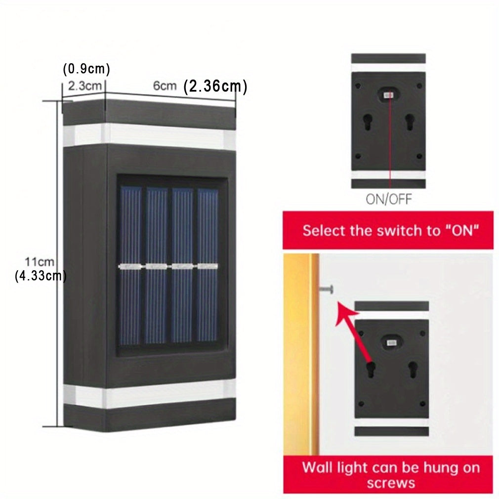 Outdoor Solar Wall Lamp Waterproof UP and Down Wall Light