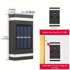 Outdoor Solar Wall Lamp Waterproof UP and Down Wall Light