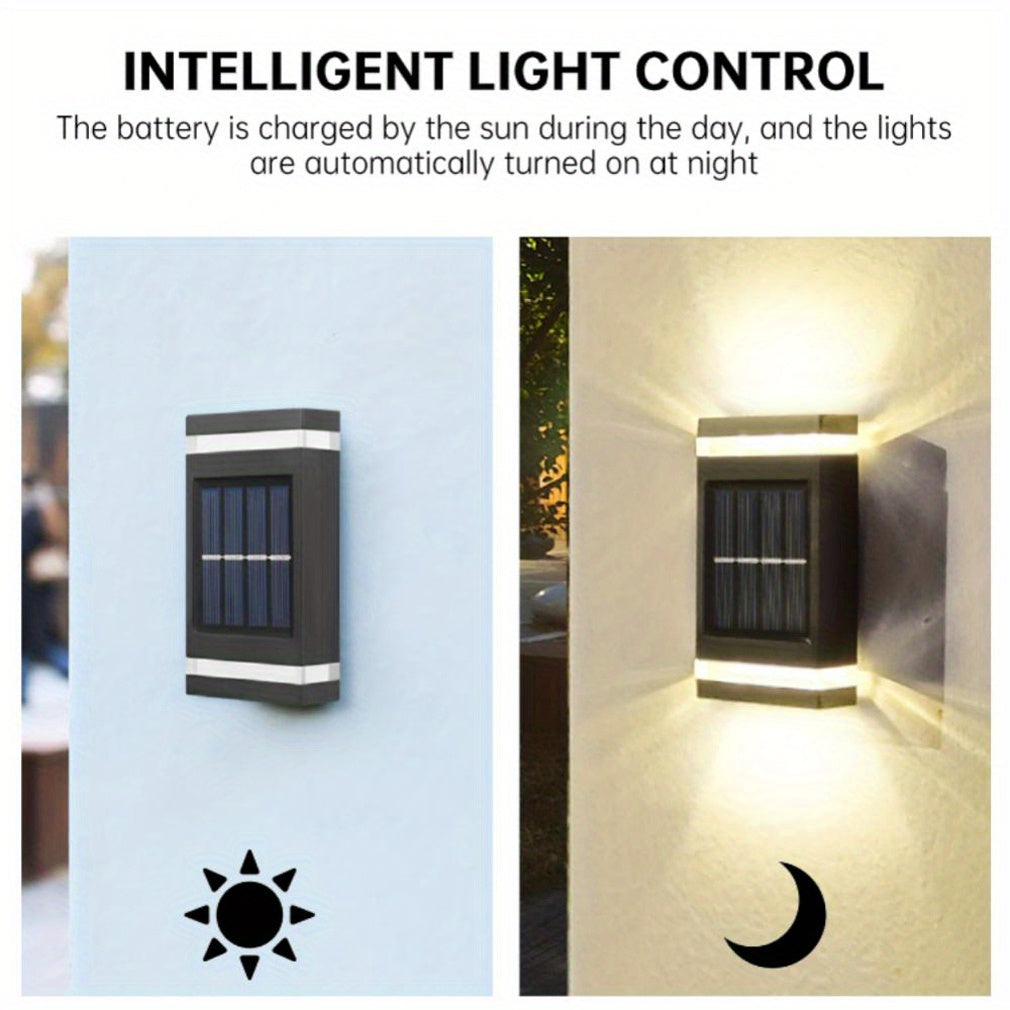 Outdoor Solar Wall Lamp Waterproof UP and Down Wall Light