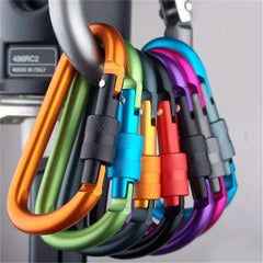 8pcs 8.0cm Thickened Quick Hanging Buckle with Lock D-shaped Carabiner