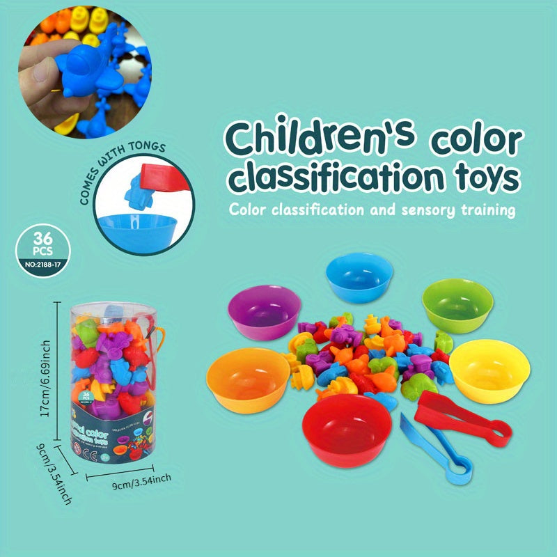 Rainbow Counting Bear Sorting Toys Educational Sensory Toy