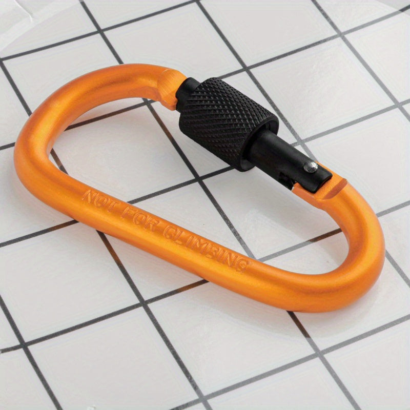 1pc D Type Carabiner Lock Backpack Hanging Buckle Outdoor Camping Hiking
