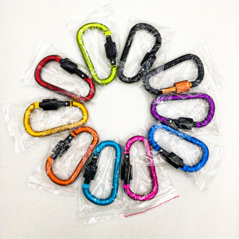 1pc D Type Carabiner Lock Backpack Hanging Buckle Outdoor Camping Hiking