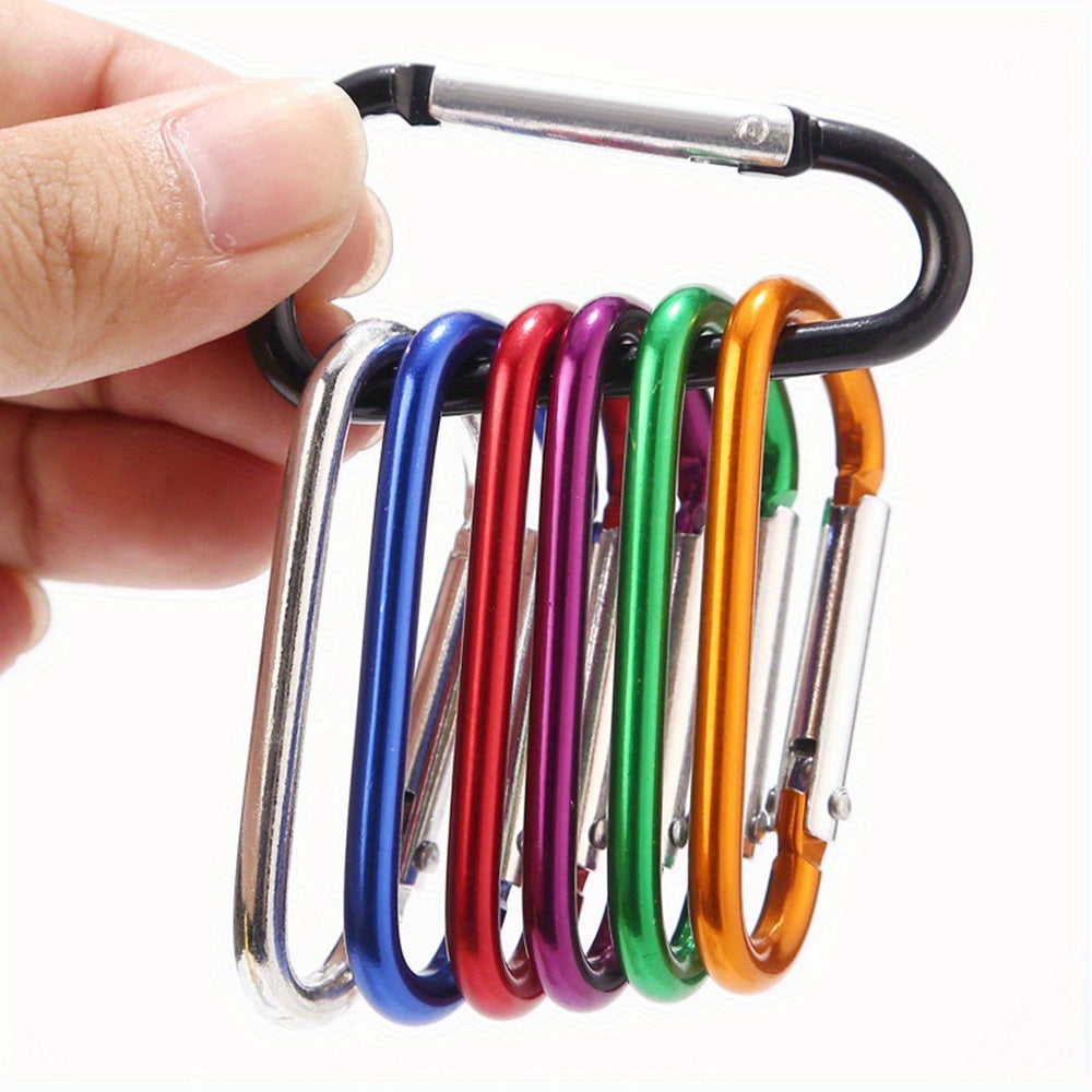 5pcs D Shaped Buckle Keychain Clip Snap Hook Keyring For Camping Hiking