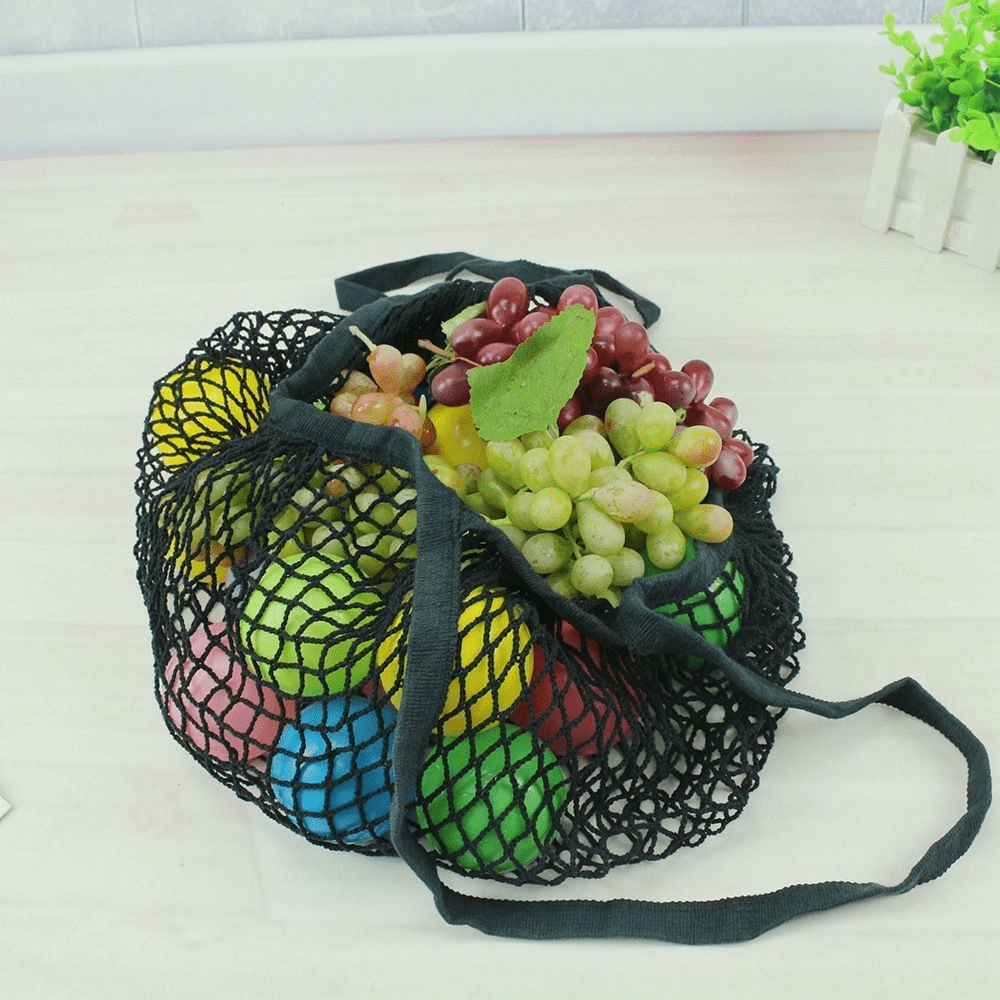 Fruit String Grocery Shopper Cotton Tote Mesh Woven Portable