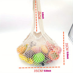 Fruit String Grocery Shopper Cotton Tote Mesh Woven Portable
