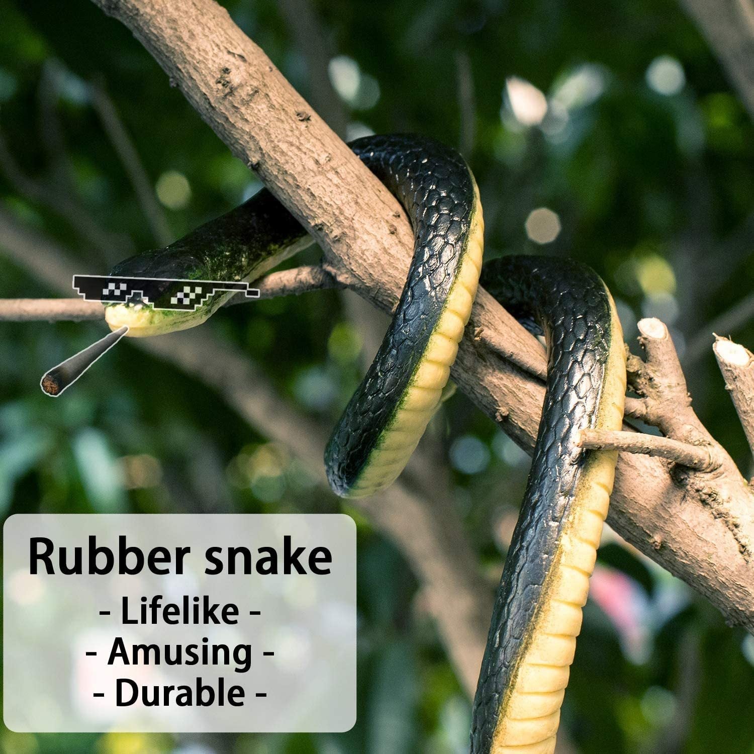 Rubber Snake Model 50 Inch Halloween Prank Toy