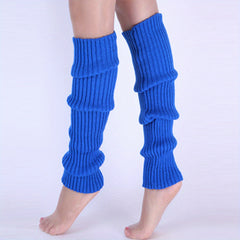 Rib Knit Leg Warmers Knee High Socks Women's Stockings
