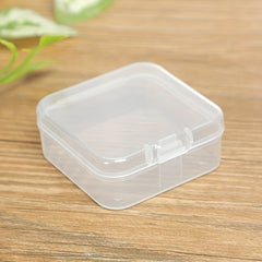 Mini Plastic Storage Box Square Jewelry Earplug Case Portable Container