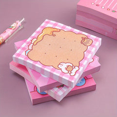 2pcs Cartoon Lace Rabbit Sticky Notes Book 100 Sheets
