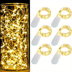 Waterproof Fairy String Lights 10 Micro Starry LEDs Silvery Copper Wire