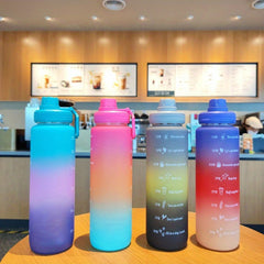 Gradient Matte Plastic Water Cup Sports Bottle 1000ml
