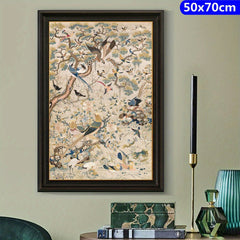 Birds & Flowers Cross Stitch Kit 11CT Printed Canvas Painting