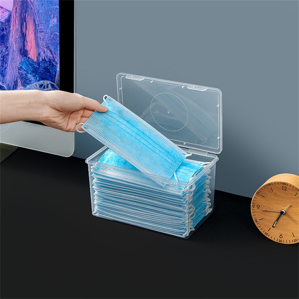 Face Mask Dispenser PP Hygiene Station With Cover High Clarity Mask Case