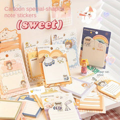 4PCS Cartoon Girl Sticky Note Book Fun Creative Message Note