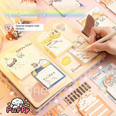 4PCS Cartoon Girl Sticky Note Book Fun Creative Message Note