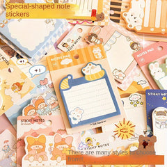 4PCS Cartoon Girl Sticky Note Book Fun Creative Message Note