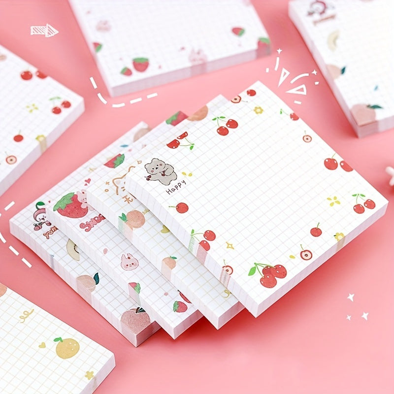 Fruit Cartoon Memo Stickers Fun for Notes 5 Designs