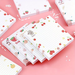 Fruit Cartoon Memo Stickers Fun for Notes 5 Designs